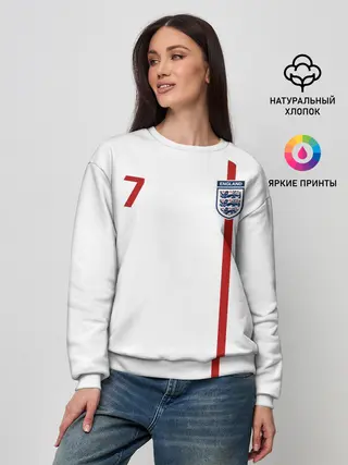 Женский свитшот / Дэвид Бекхэм Англия Ретро