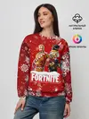 Женский свитшот / Новогодний Fortnite