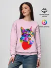 Женский свитшот / Кот