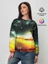 Женский свитшот / Закат со звездами