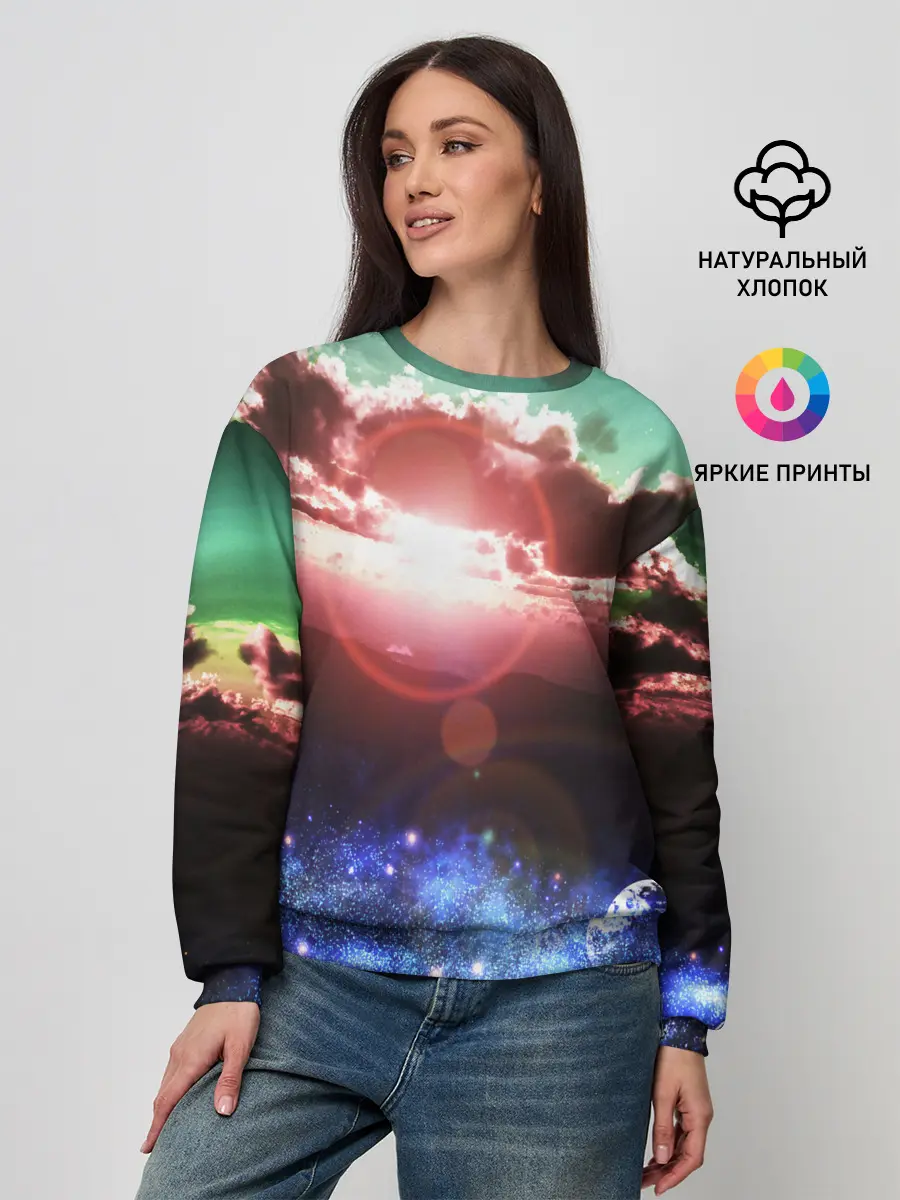 Женский свитшот / ЗАКАТ НОЧНОЙ