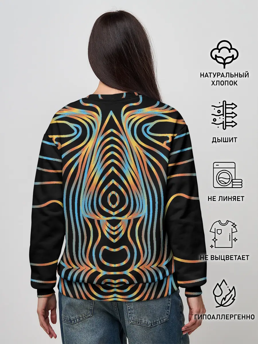 Женский свитшот / Неоновое свечение