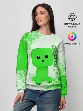 Женский свитшот / MINECRAFT CREEPER
