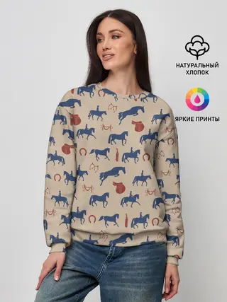 Женский свитшот / кони