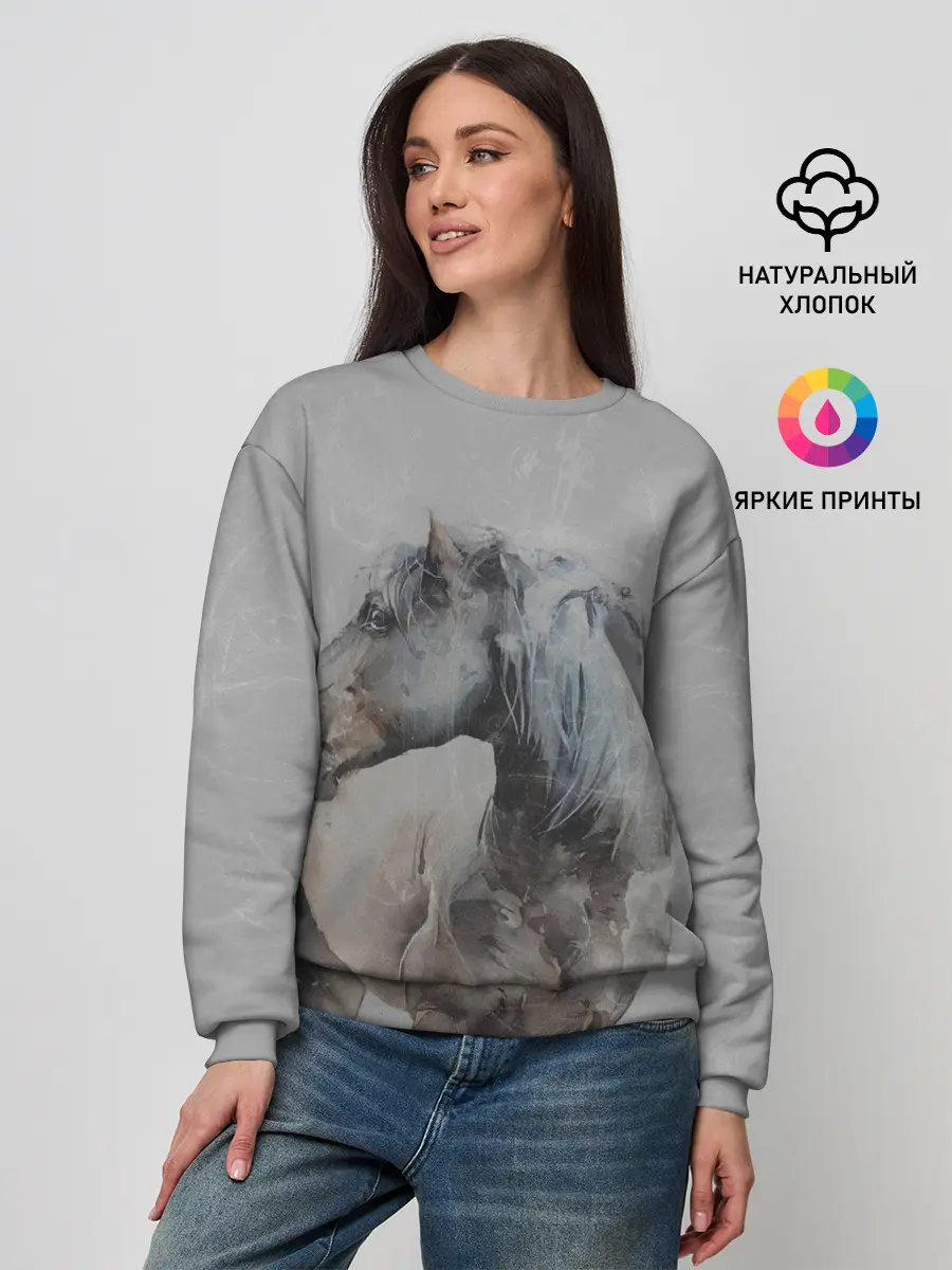 Женский свитшот / лошадь