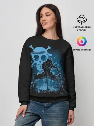 Женский свитшот / под водой One Piece