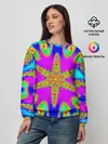 Женский свитшот / Неоновый фрактал