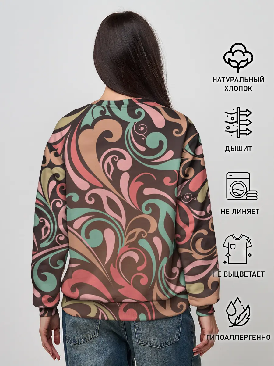 Женский свитшот / Узор хохломы