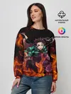 Женский свитшот / Kimetsu no Yaiba в огне