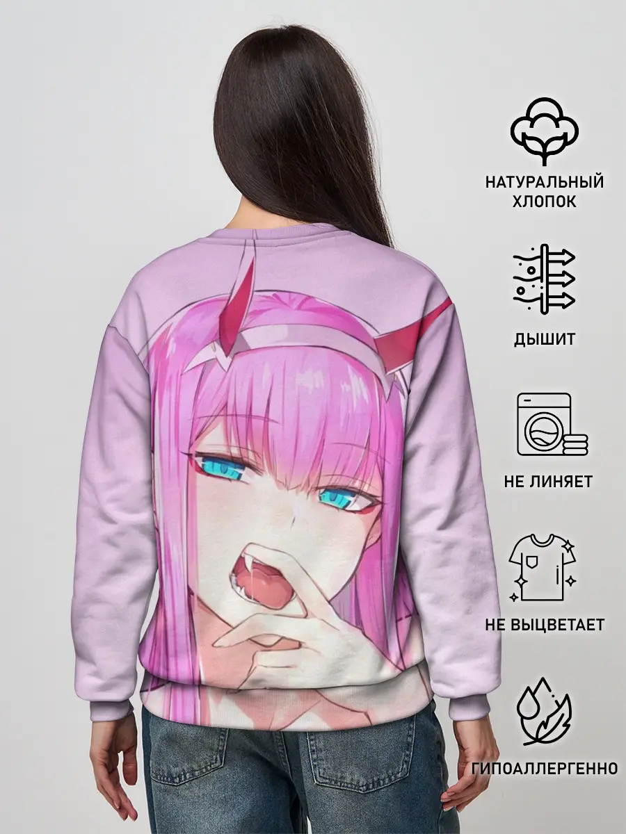 Женский свитшот / ахегао зеро ту