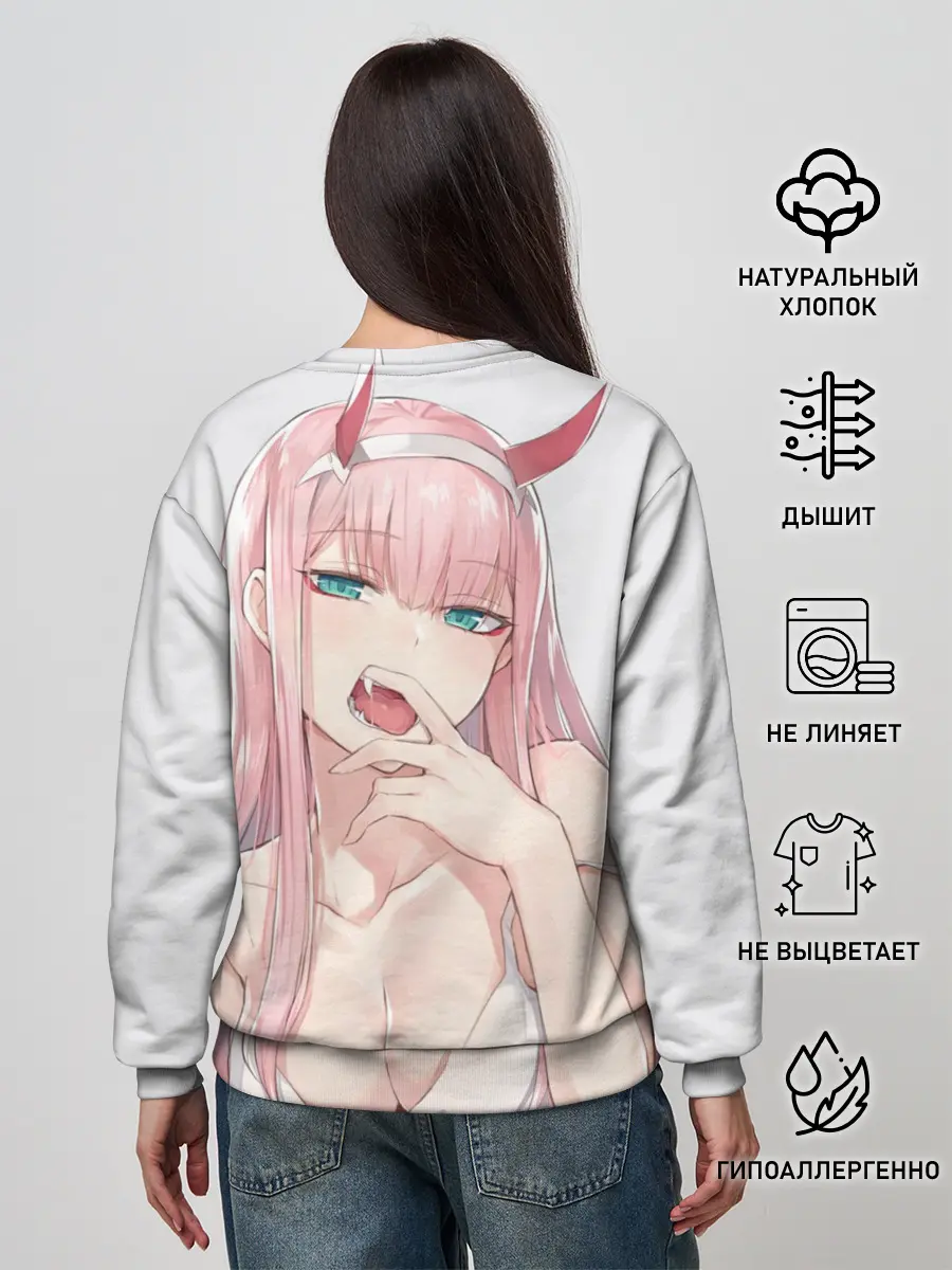 Женский свитшот / Ahegao Zero Two