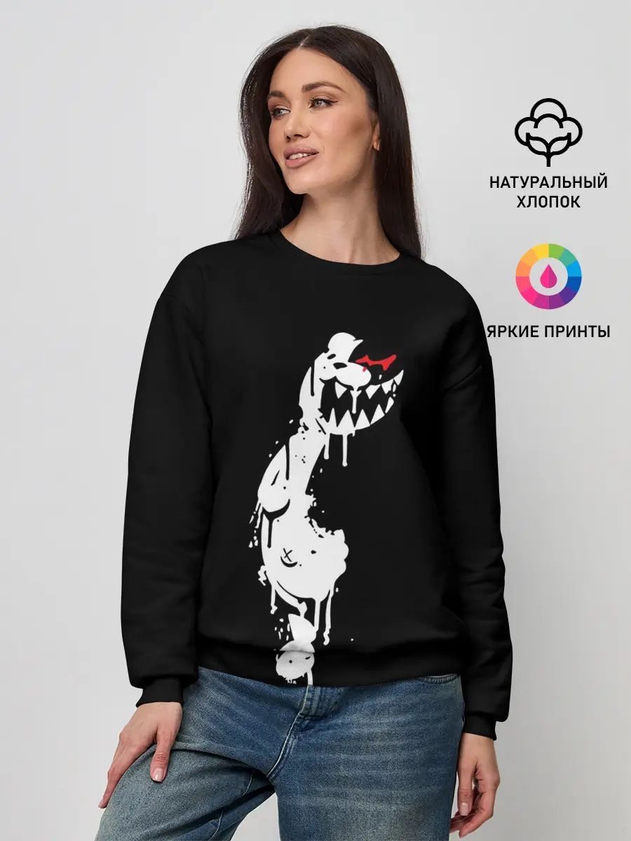 Женский свитшот / MONOKUMA в темноте
