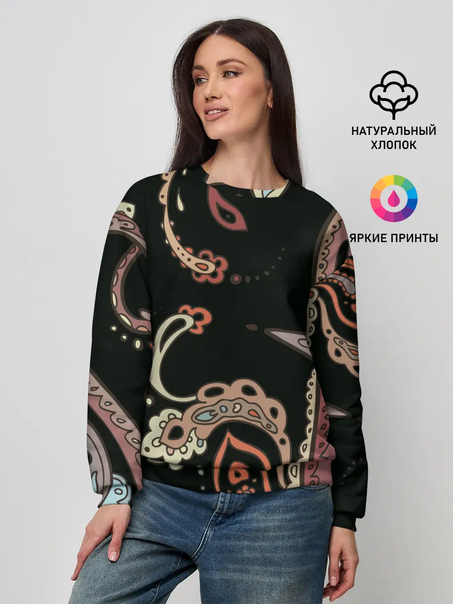 Женский свитшот / Расписной узор