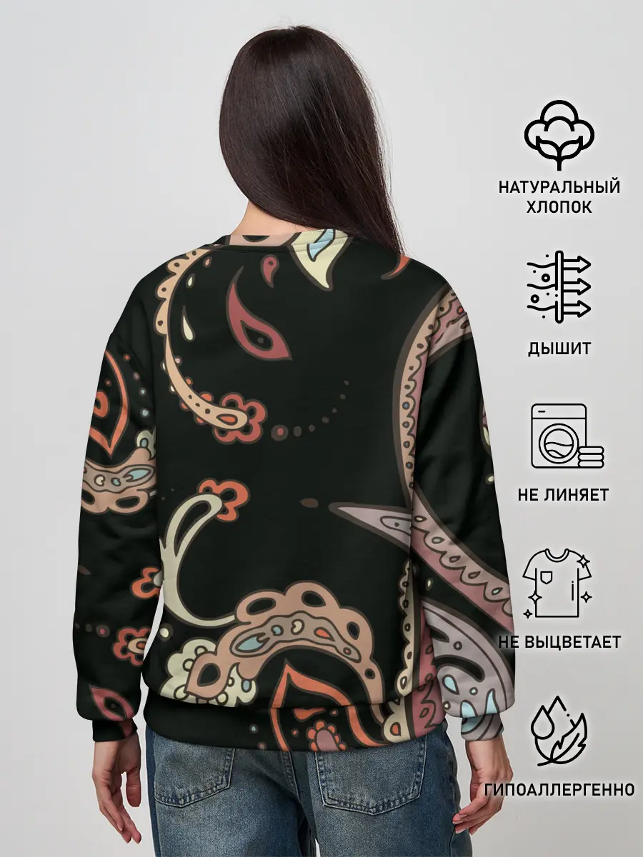 Женский свитшот / Расписной узор