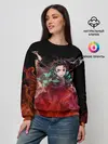 Женский свитшот / Kimetsu no Yaiba в пламени