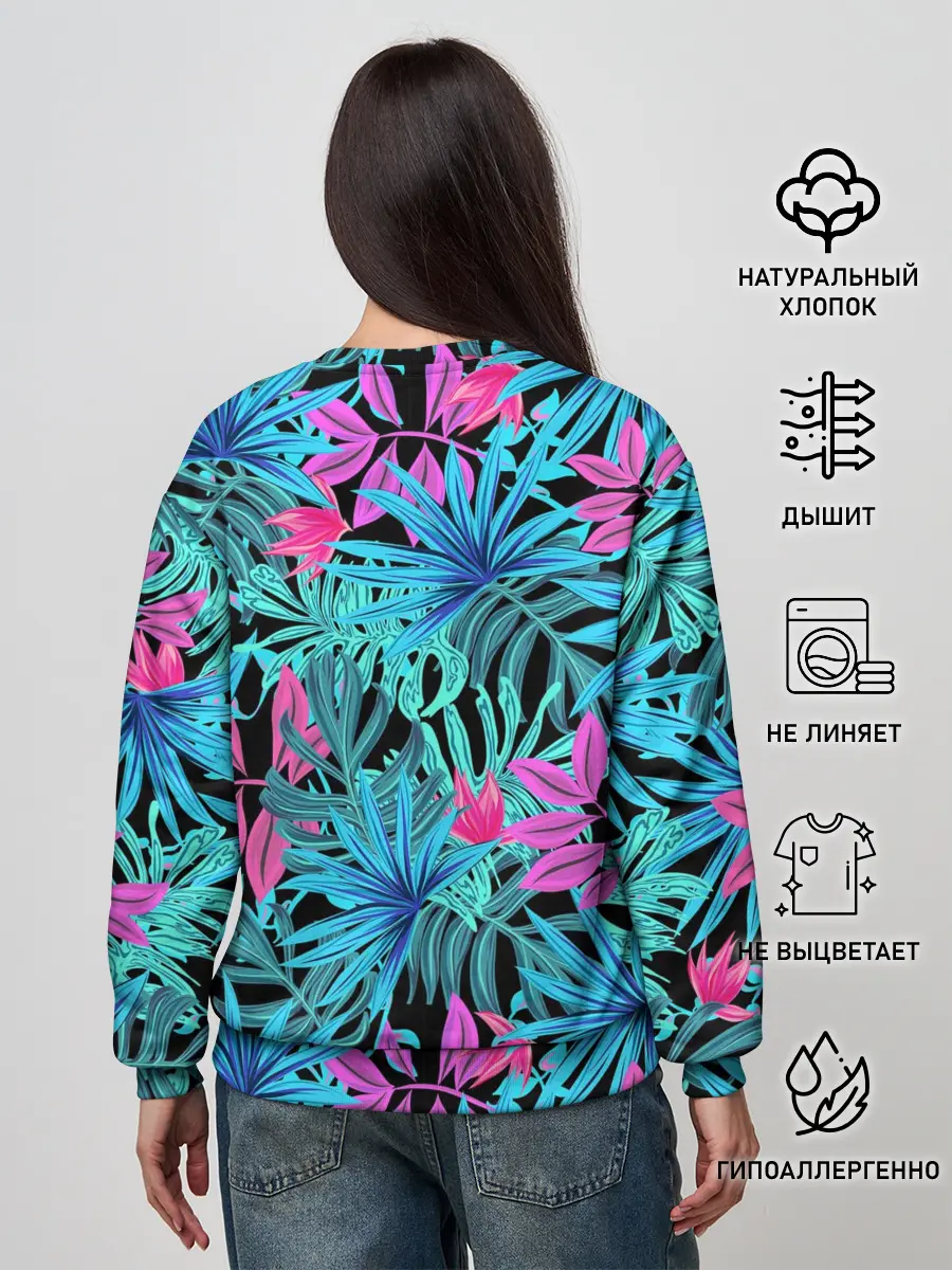 Женский свитшот / Яркие цветы