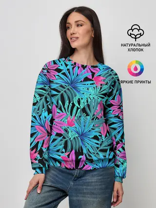 Женский свитшот / Яркие цветы