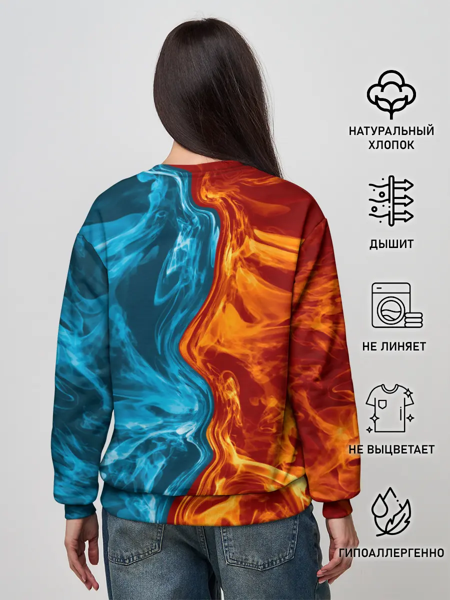 Женский свитшот / Огонь и вода