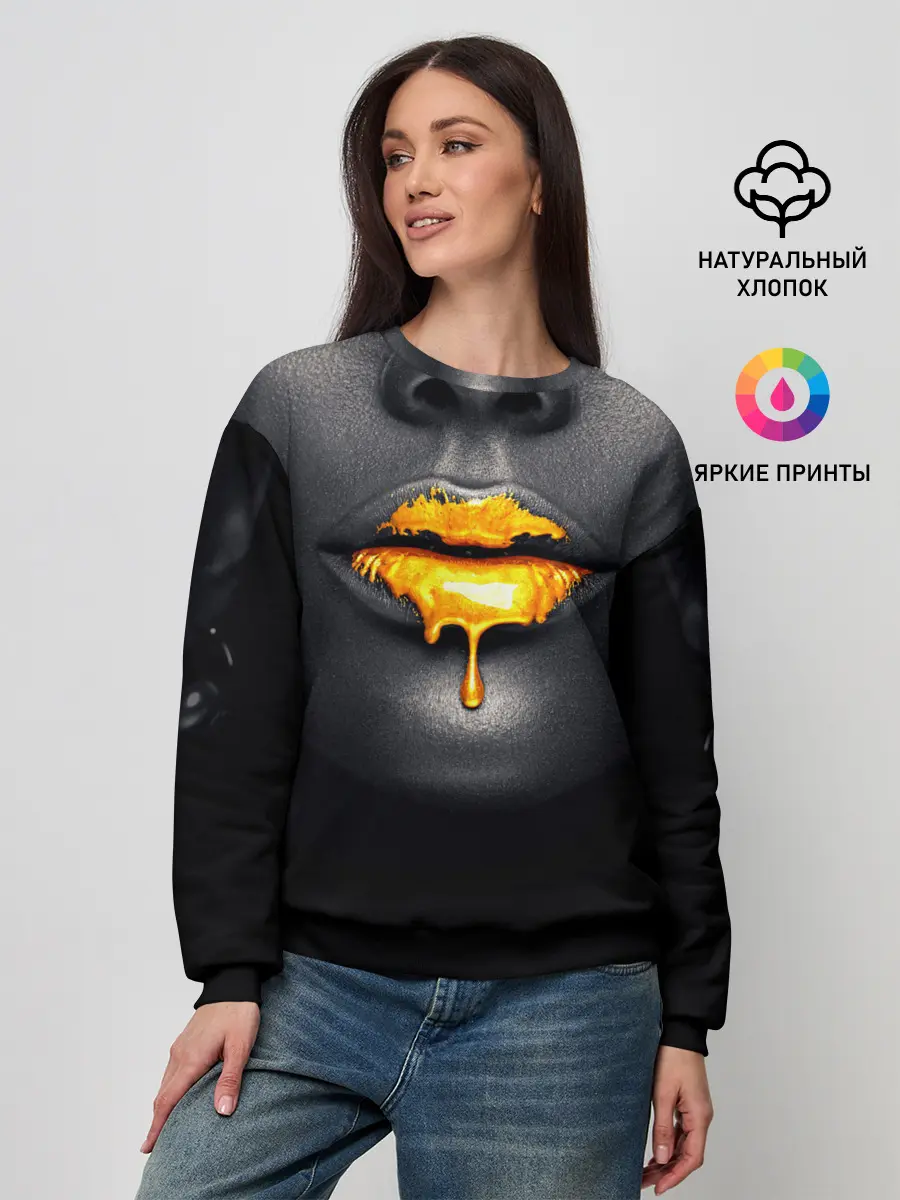 Женский свитшот / Мода: Губы