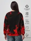 Женский свитшот / MONOKUMA В ПЛАМЕНИ / МОНОКУМА
