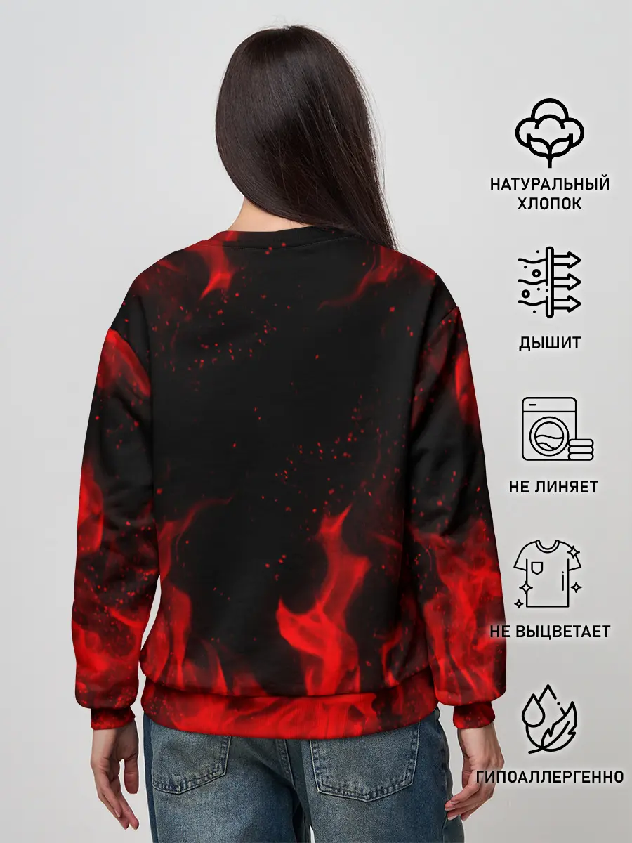 Женский свитшот / ВЕДЬМАК / THE WITCHER / ГЕРАЛЬТ | ВОЛК WOLF