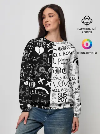 Женский свитшот / LIL PEEP LOGOBOMBING | ЛИЛ ПИП