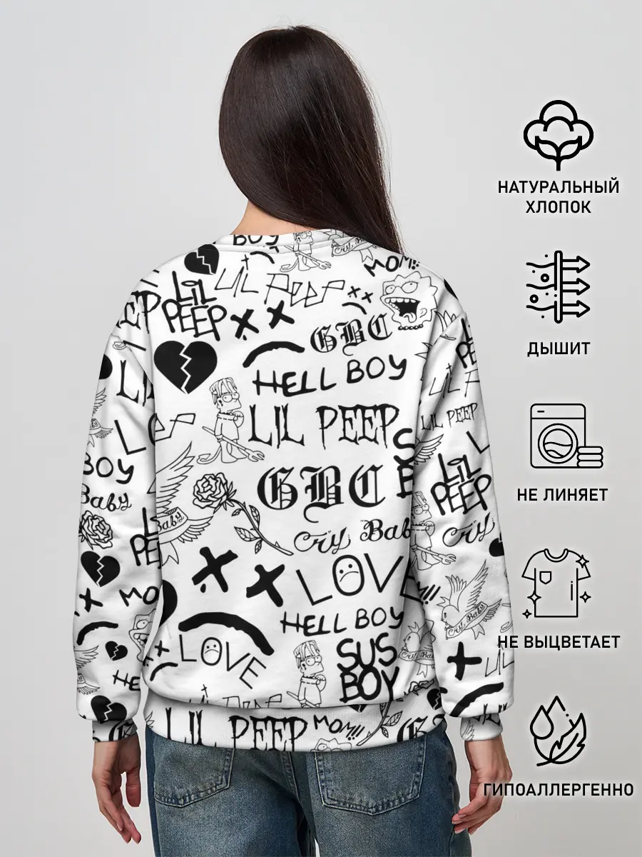 Женский свитшот / LIL PEEP | ЛИЛ ПИП LOGOBOMBING