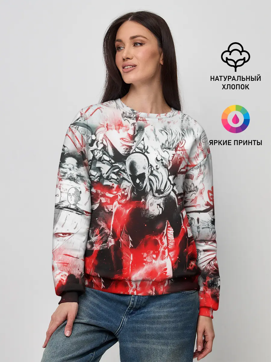 Женский свитшот / One-Punch Man Collage