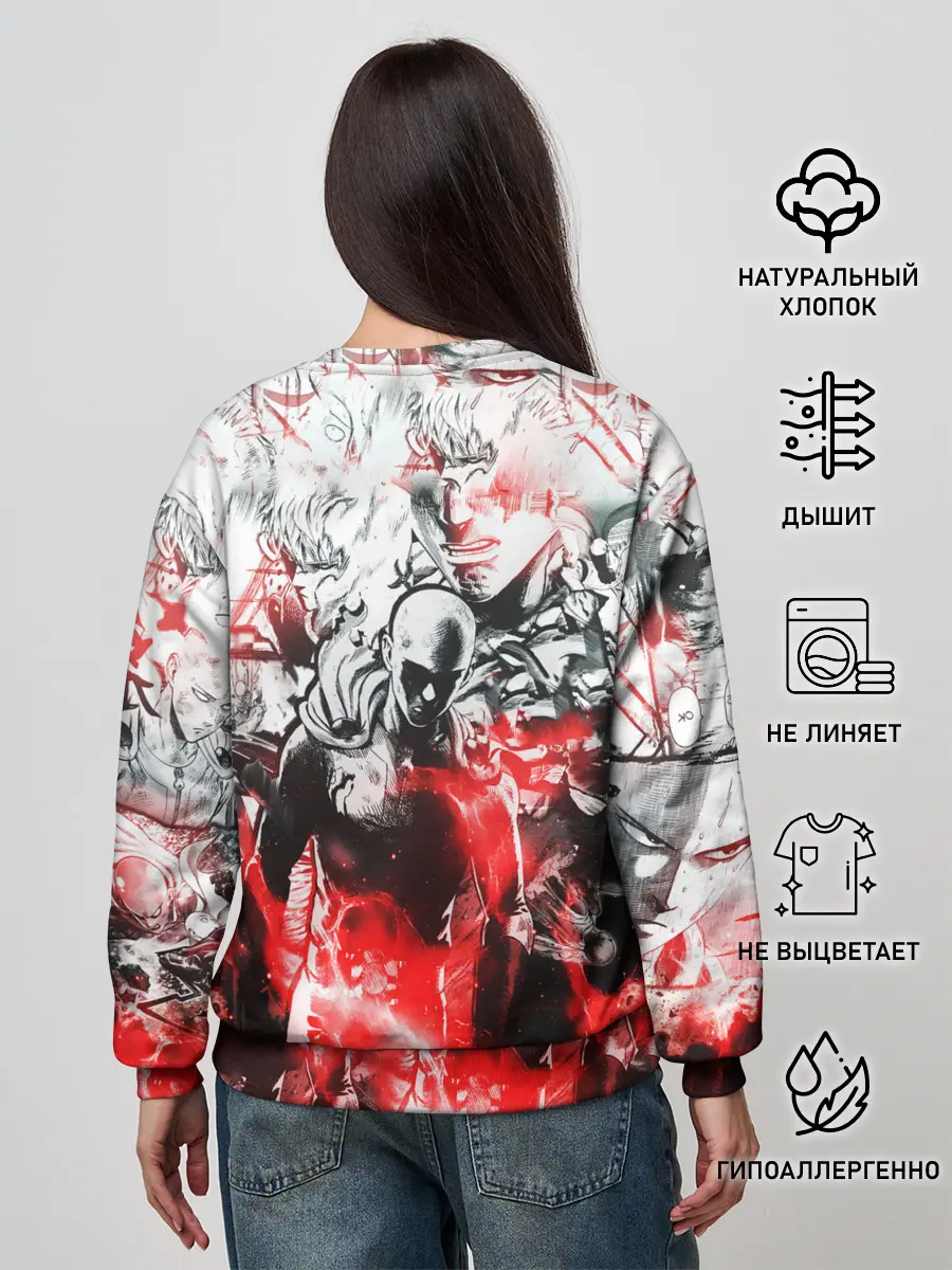 Женский свитшот / One-Punch Man Collage