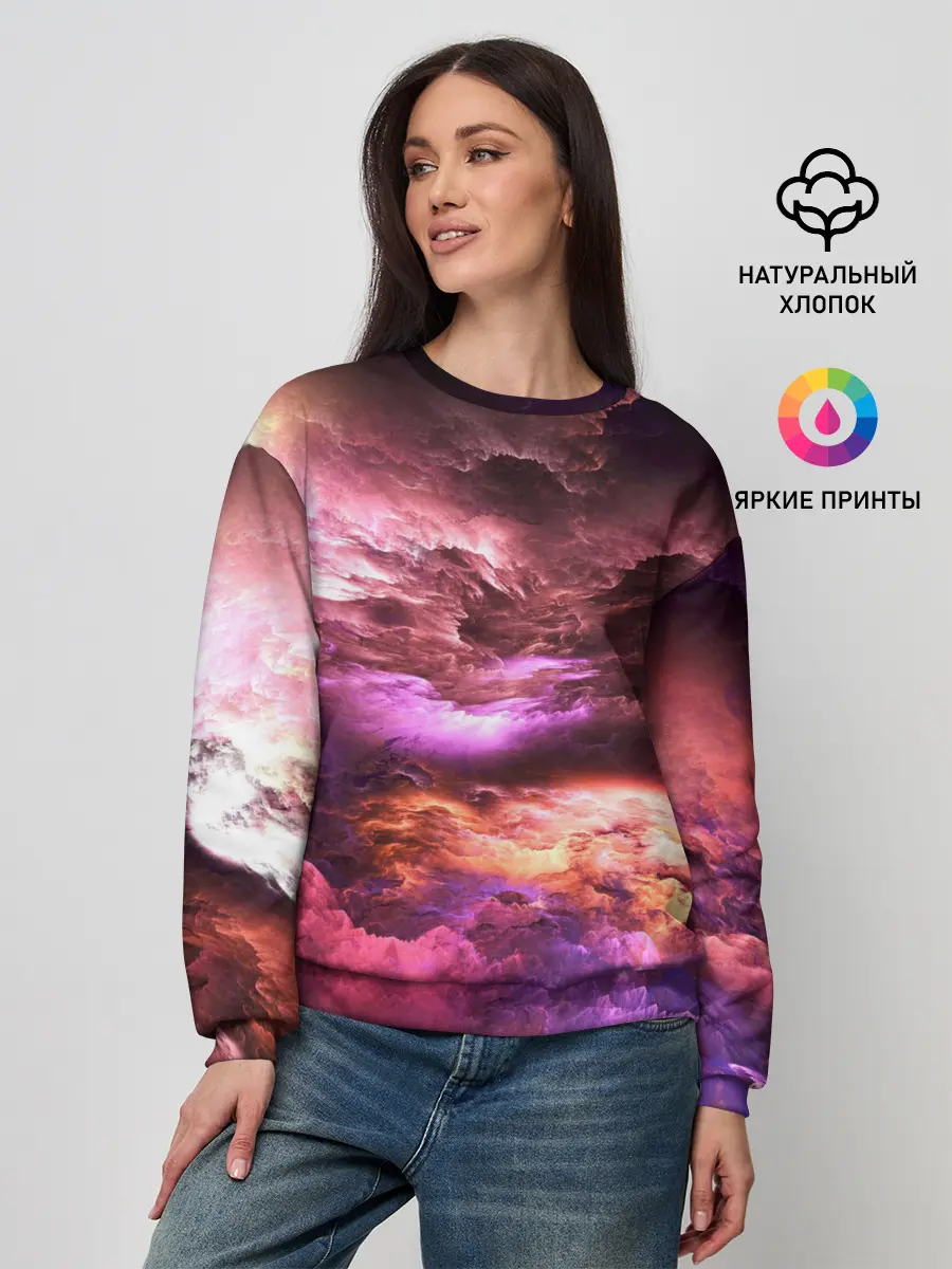 Женский свитшот / закат абстракция