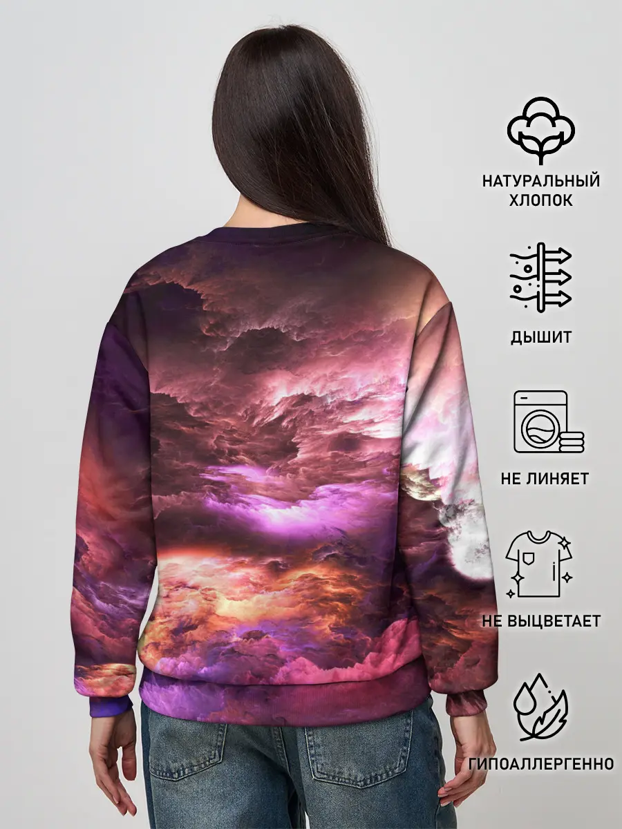 Женский свитшот / закат абстракция