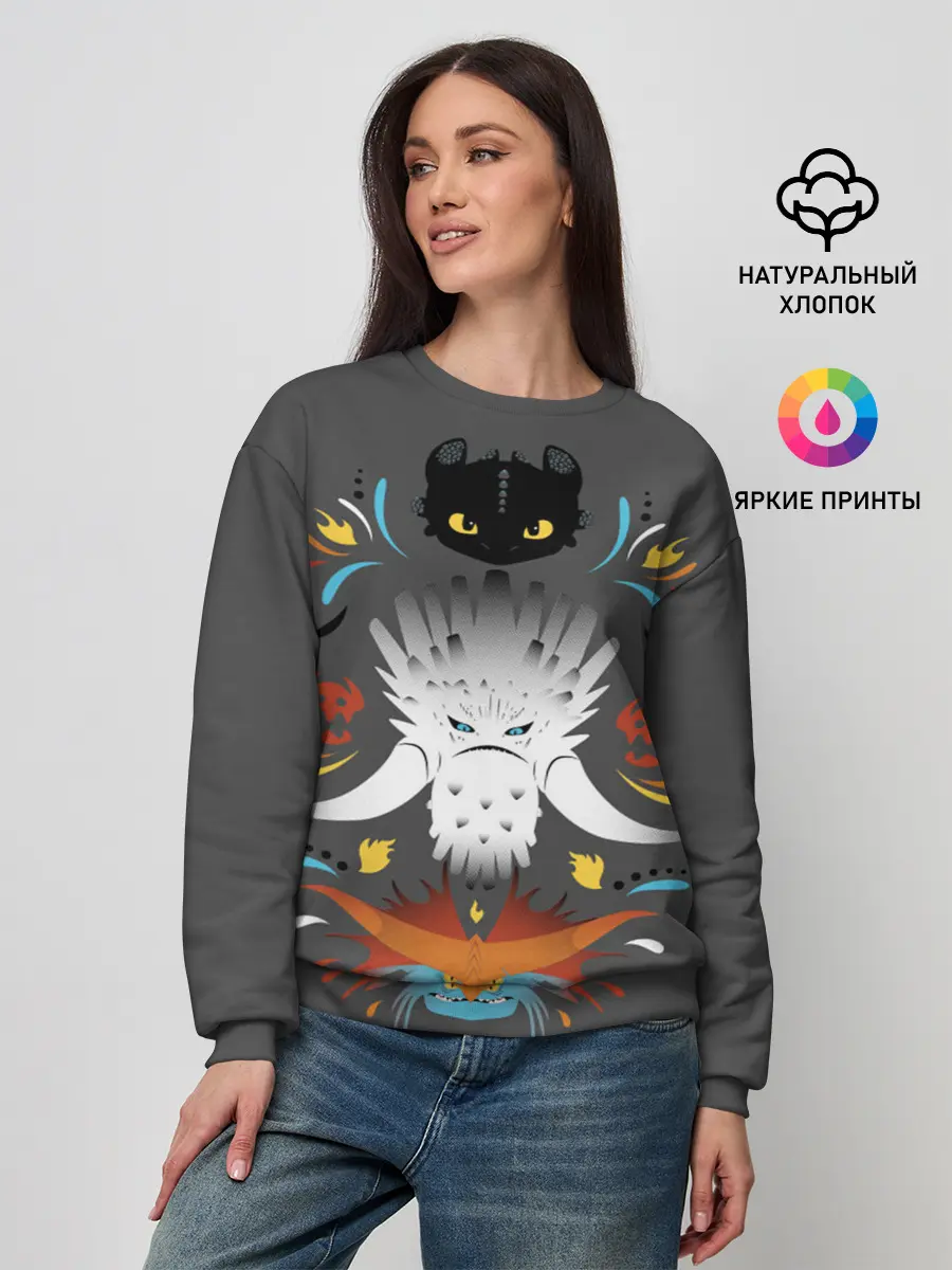 Женский свитшот / Как приручить дракона