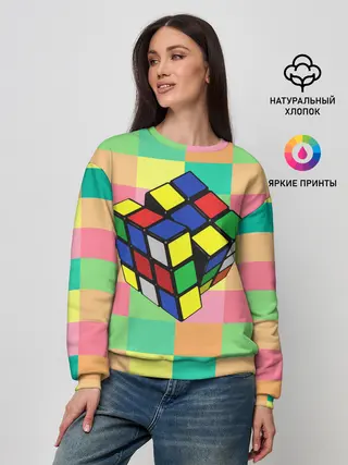 Женский свитшот / Кубик Рубика