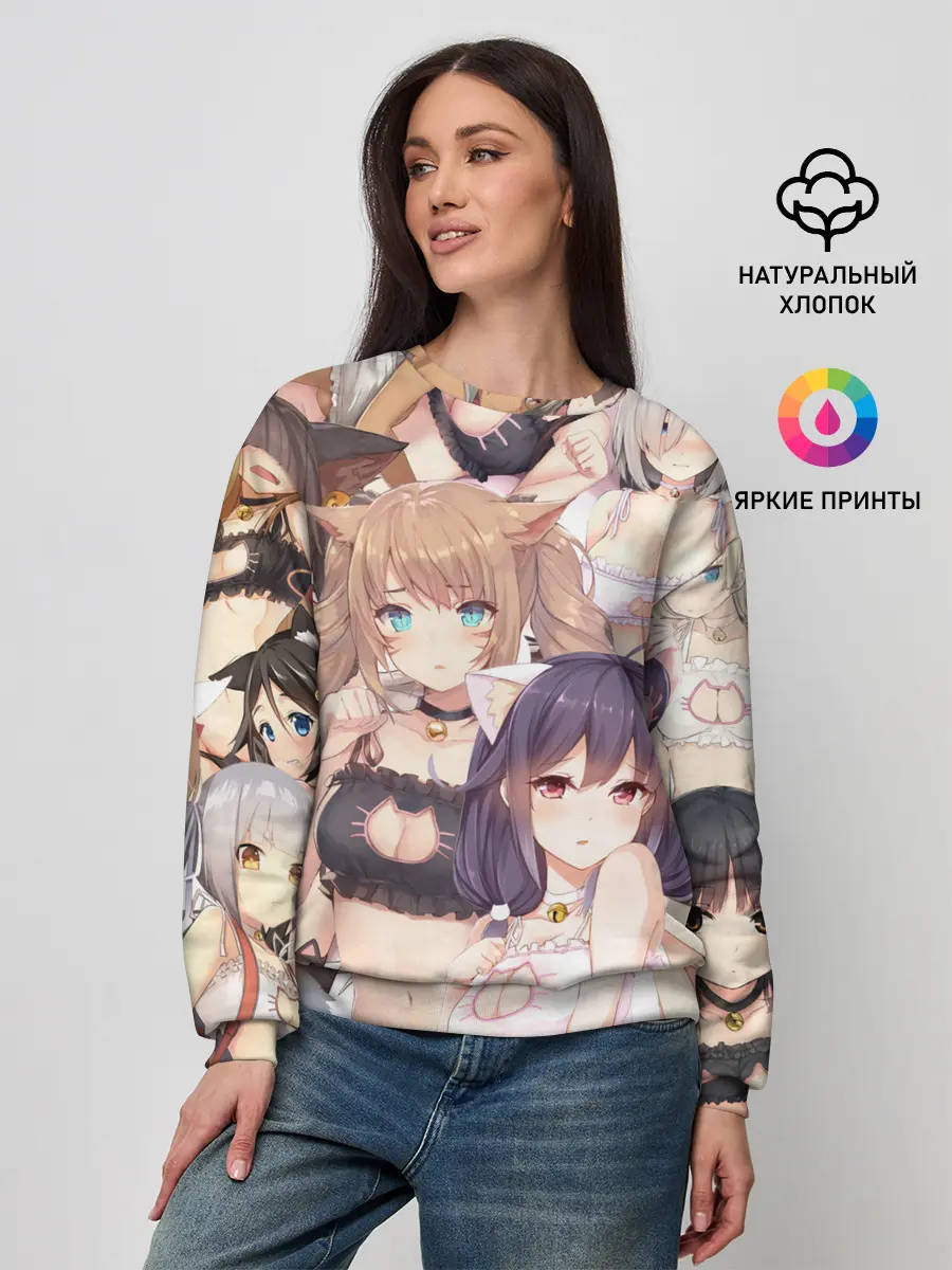 Женский свитшот / Девушки в купальниках