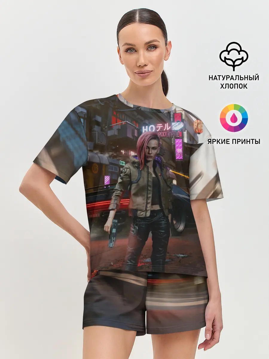 Женская пижама с шортами / Cyberpunk 2077