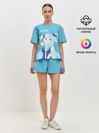 Женская пижама с шортами / коносуба аква лого