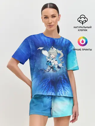 Женская пижама с шортами / Барбара. Genshin Impact