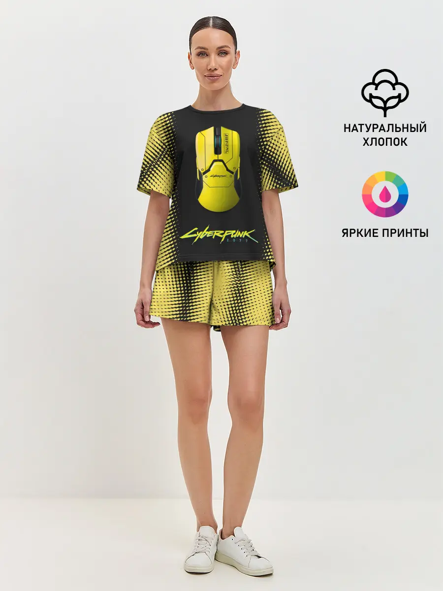 Женская пижама с шортами / cyberpunk 2077