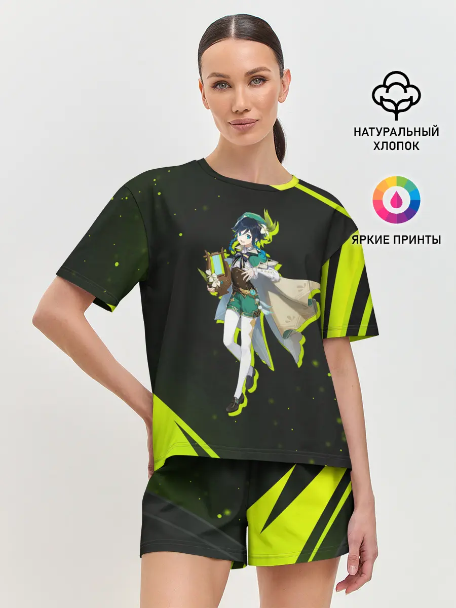 Женская пижама с шортами / Genshin Impact