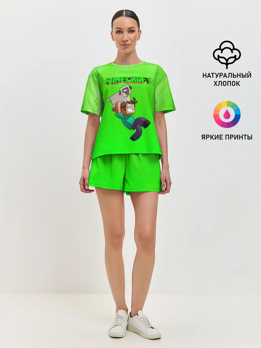 Женская пижама с шортами / Minecraft
