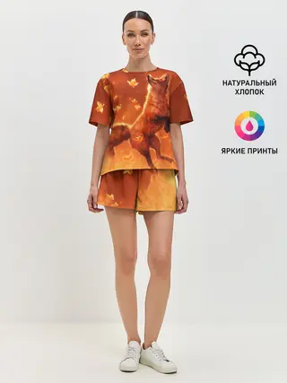 Женская пижама с шортами / Лисенок