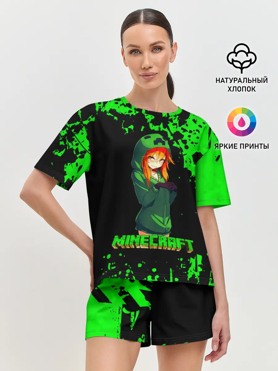 Женская пижама с шортами / Minecraft