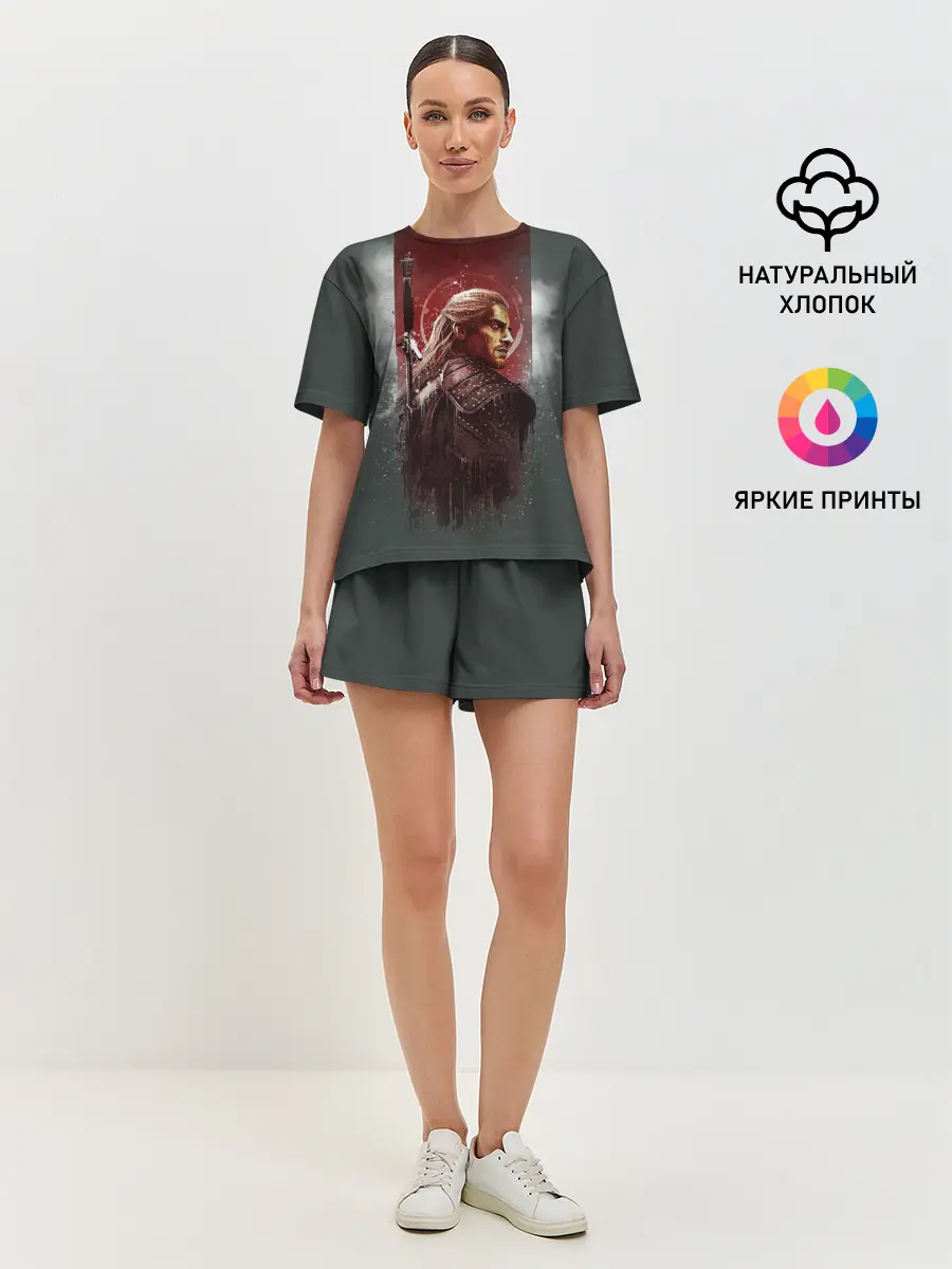 Женская пижама с шортами / The Wticher 3D