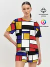 Женская пижама с шортами / Color blocking
