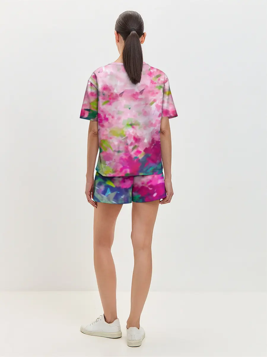 Женская пижама с шортами / Унесенные призраками Акварель