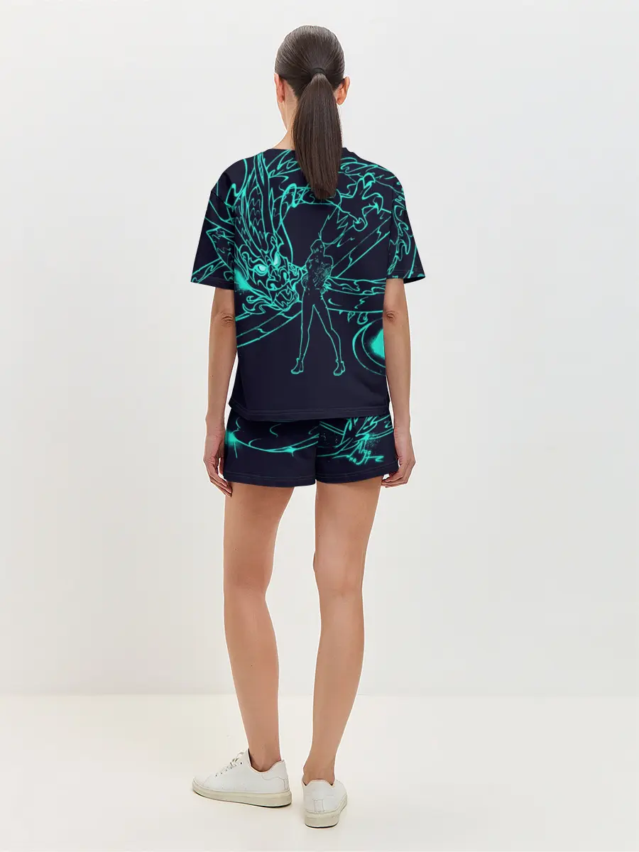 Женская пижама с шортами / Neon Dragon
