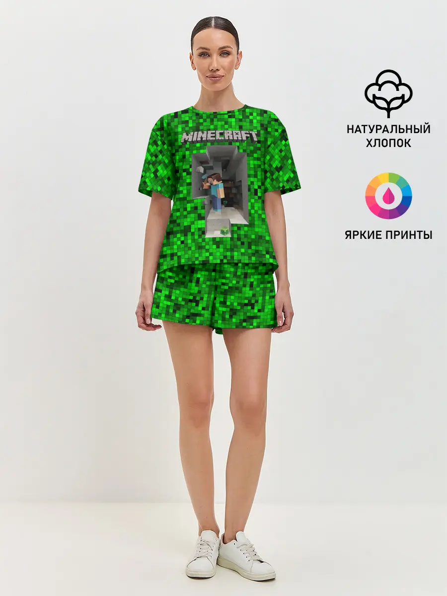 Женская пижама с шортами / Minecraft