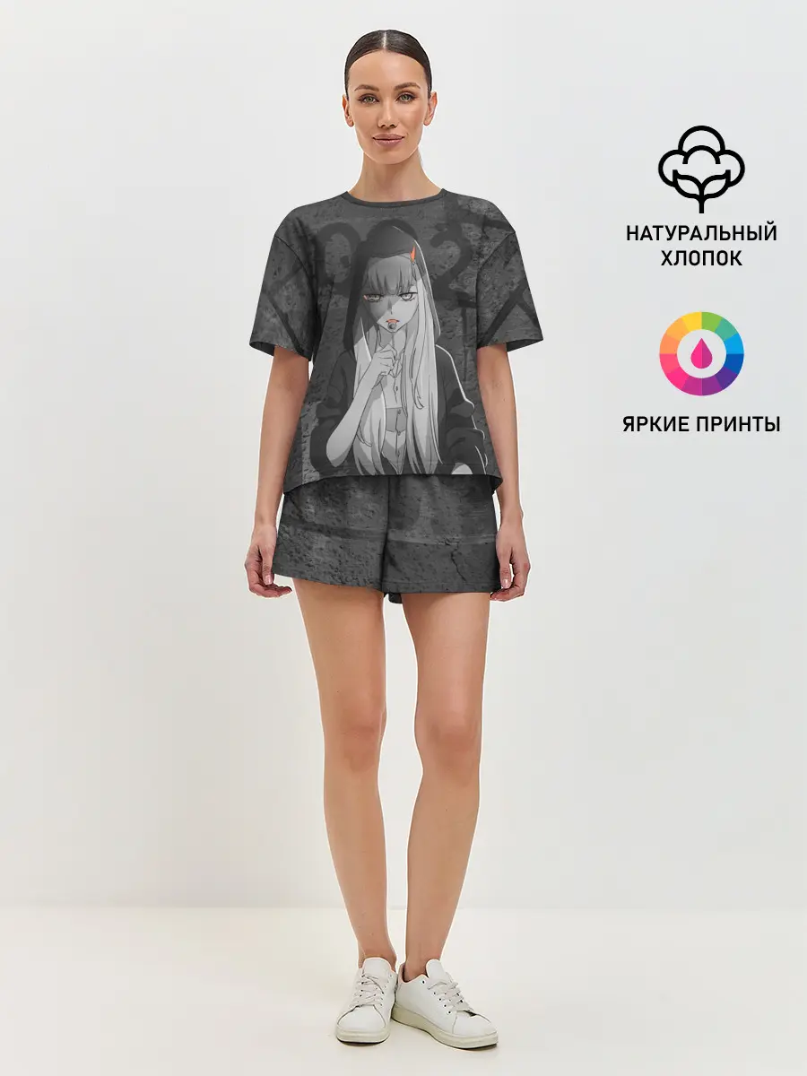 Женская пижама с шортами / Zero Two Меланхолия
