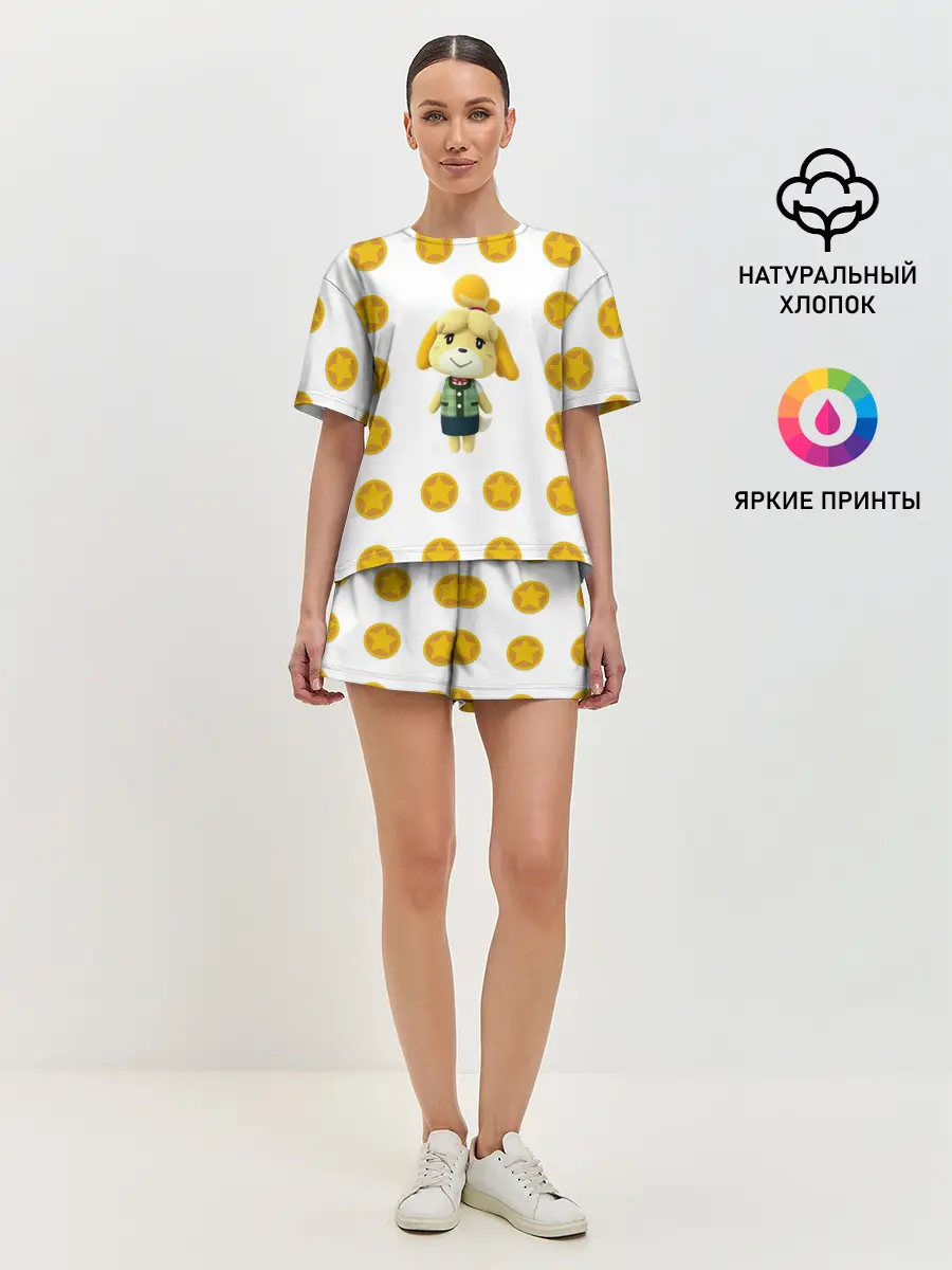 Женская пижама с шортами / Animal crossing - Isabelle