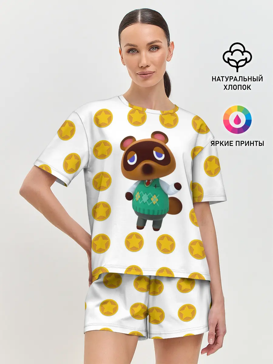 Женская пижама с шортами / Animal crossing - Nook